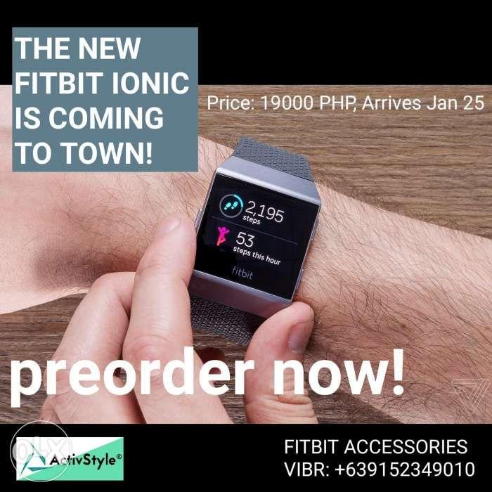 Fitbit Ionic and Fitbit Versa Versa Lite PreOrder (Category: Wearables & Smart Watches) located in Makati City. Submitted by activstyleph_by_fitbitmanila (Listing ID 238743359, Image 3). Description: 4th round is now open for pre-orders. Arrives on Apr 3, 2019 Colors available Ionic: Smoke Charcoal Grey Blue Grey Silver Colors Available Fitbit Versa: 11500 Black Silver Rose Peach Versa Lite 9500 Marina Blue Lilac White Mulberry Replacement Straps