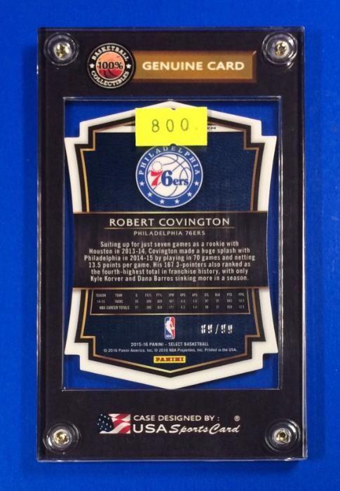 NBA Basketball Card Robert Covington 2015 Rare Silver Numbered (Category: Raw Singles) located in Quezon City. Submitted by grace112215 (Listing ID 238745405, Image 2). Description: Player: Robert Covington Card Number: 139 Year: 2015-16 Current Team: Minnesota Timberwolves League: Basketball (NBA) Card Manufacturer: Panini Brought back from US Private Collections It Comes with Diamond Cut Crystal Clear Case - 3x5 Inches with Free Stand ALL CARDS