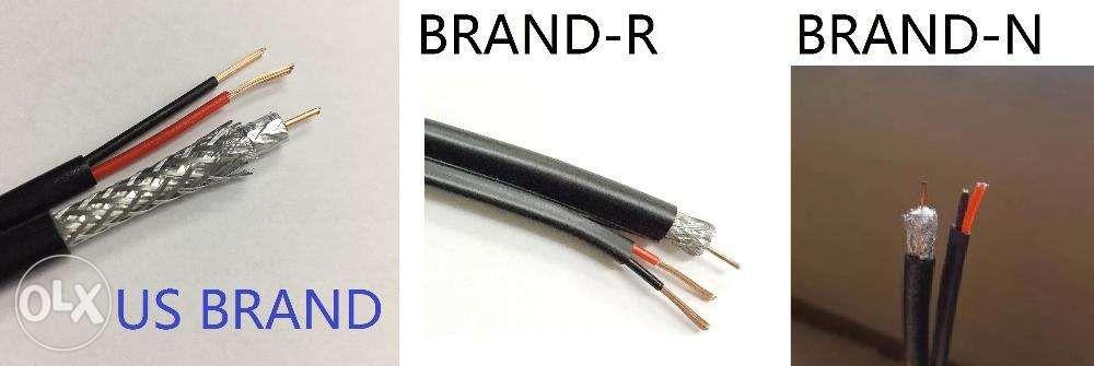 Siamese Cable Types CCTV Siamese Coaxial Cable RG6 siamese w gel 2 power cable 305 meters ...