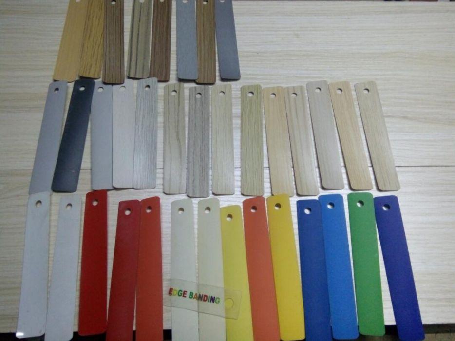 LAMINATE EDGEBOND (Category: Cleaning Tools & Supplies) located in Makati City. Submitted by reachcomcabinet (Listing ID 238763762, Image 3). Description: Laminate PVC Edgebond PRICE: starts at php12/m to php30/meter up. Price is dependent on thickness, width and quantity. Width 22mm, 29mm, 35mm, 39mm, 45mm, 50mm Surface quality: Gloss, matt, textured Assorted 300 edgebond Design wooden, single solid color, metallic.