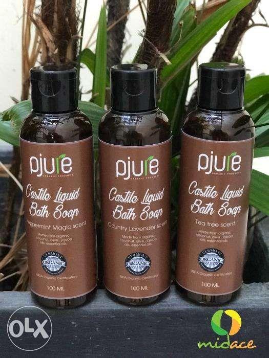 Pjure Organic Castile Liquid Bath Soap Tea Tree Scent 100 ML (Category: Hair Removal) located in Quezon City. Submitted by midaceph (Listing ID 238773449, Image 2). Description: Stimulate mind and body with Pjure Castile Liquid Bath Soap that activates the senses as it hydrates the skin, leaving your body cool, and energized from head to toe. Pjure Castile Liquid Bath Soap helps relax muscles and promote blood circulation, optimizing your skin's 