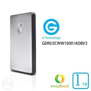GTechnology GTGDRU3CWW10001ADBV3 1TB 30 USB Gen 3  Silver