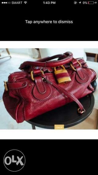 Chloe paddington red leather bag Stingray spain wallet Gucci bag