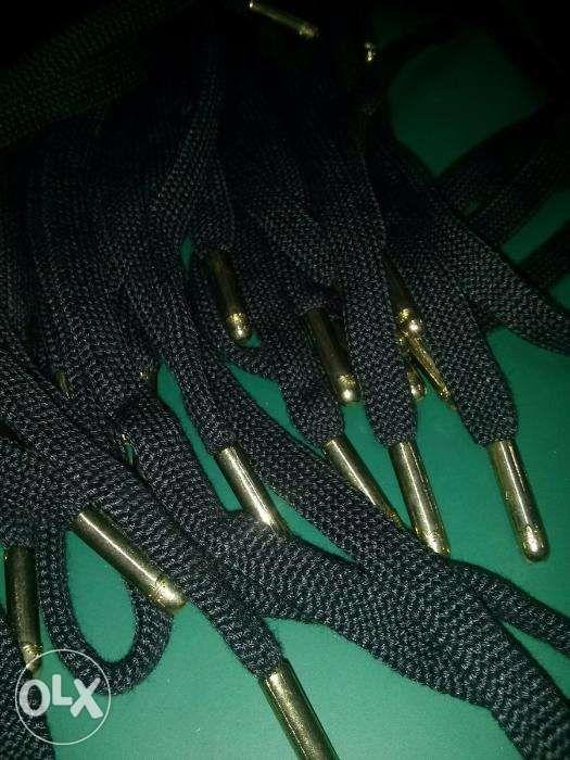 adidas gold aglet black shoe laces auth original wholesale, Women's Fashion, Footwear, Sneakers