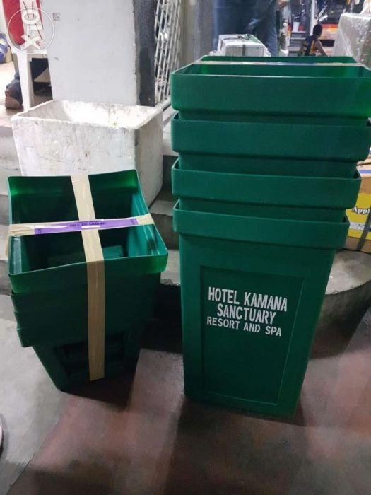 Plastic Trash Bin Segregation Rolling Trash Bin, Furniture & Home ...