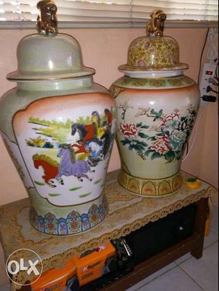 Big vase jar display furniture