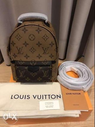 Pre-owned Louis Vuitton Mini Palm Springs Backpack In 褐色