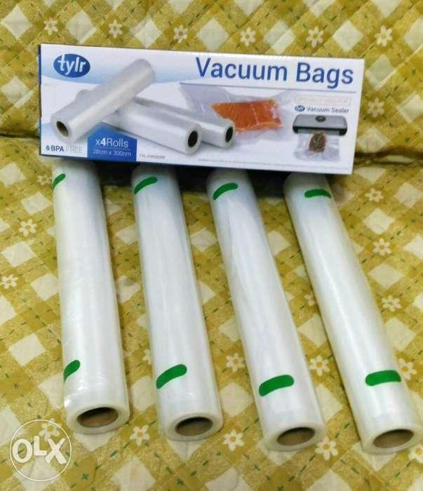 TYLR USAFood Vacuum Sealer Embossed Plastic 4 PcsRoll Bags, Furniture & Home Living, Cleaning