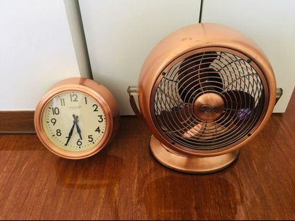 vintage fan and clock