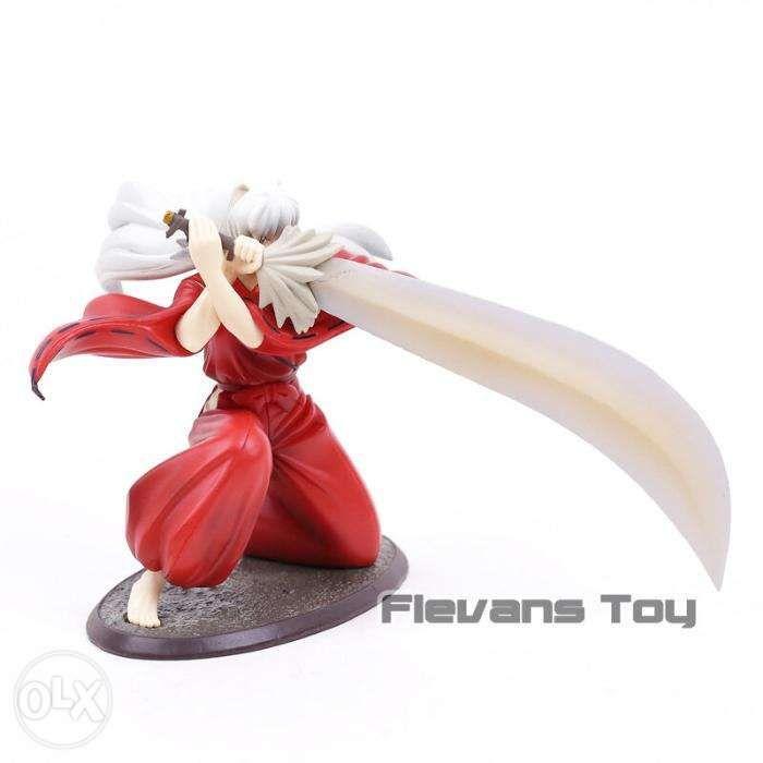 Anime Inuyasha Sesshomaru Samurai Warrior Katana Sword Statue Toy