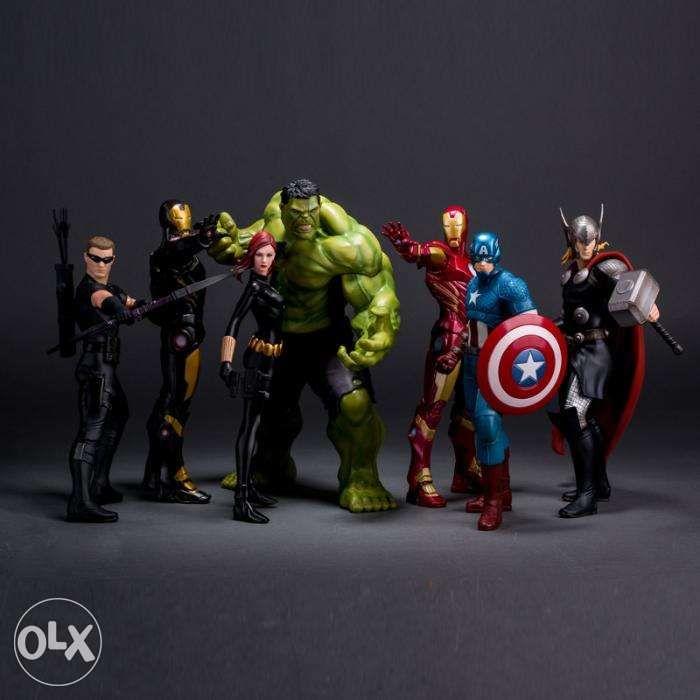 Marvel Avengers Captain America Ironman Thor Hulk Hawkeye Black