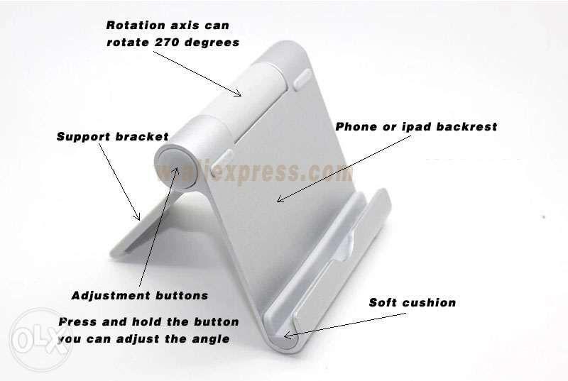 Universal Stand Foldable Holder Tablet Smartphone Apple Iphone Ipad (Category: Mounts & Holders) located in Manila. Submitted by kiconline (Listing ID 238847445, Image 2). Description: FEATURES: Dimensions (L x W x H): 10 cm x 8.5 cm x 6.5 cm 270 ° rotation, adjustable viewing angle Mount Holder Stand for iPad Mini / 4-10inch Tablet PC / Smart Phone Compact, stylish and easy to use Rubber foot avoid slipping down. Its flexible bleachers can fit m