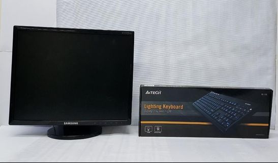 Samsung SyncMaster 943B 19-inch LCD Monitor with A4TECH KD-126 LED Keyboard