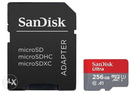 SanDisk Ultra 256 GB Micro SD SDXC UHS1 Card with Adaptor ZQ018C