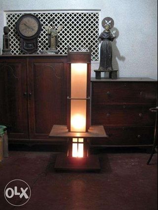 30s Floor Standing Narra Art Deco Lamp philippine antique furniture
