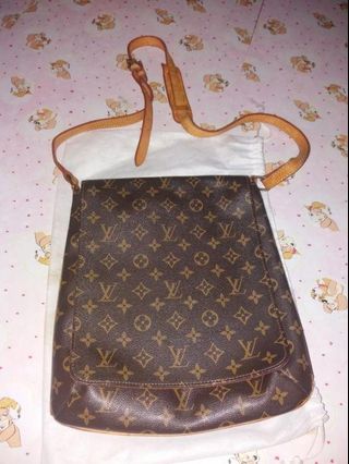 Louis Vuitton Asymmetrical Sling Bag Monogram Embossed Puffy Lambskin