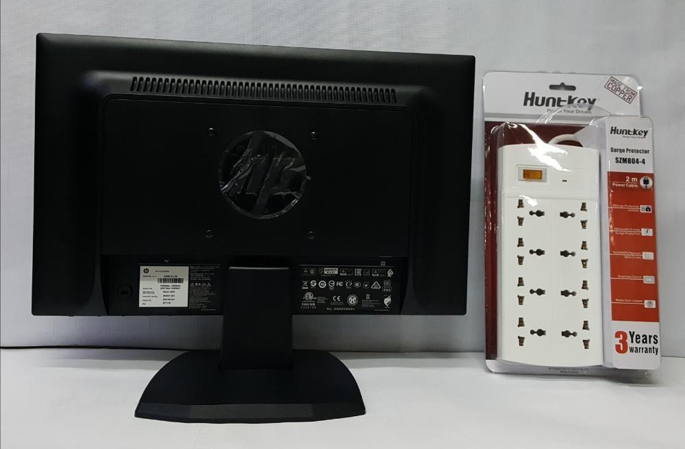Huntkey Led Monitor HP V194 18.5-inch LED Monitor with Huntkey SZM804-4 Surge Protector, TV ...
