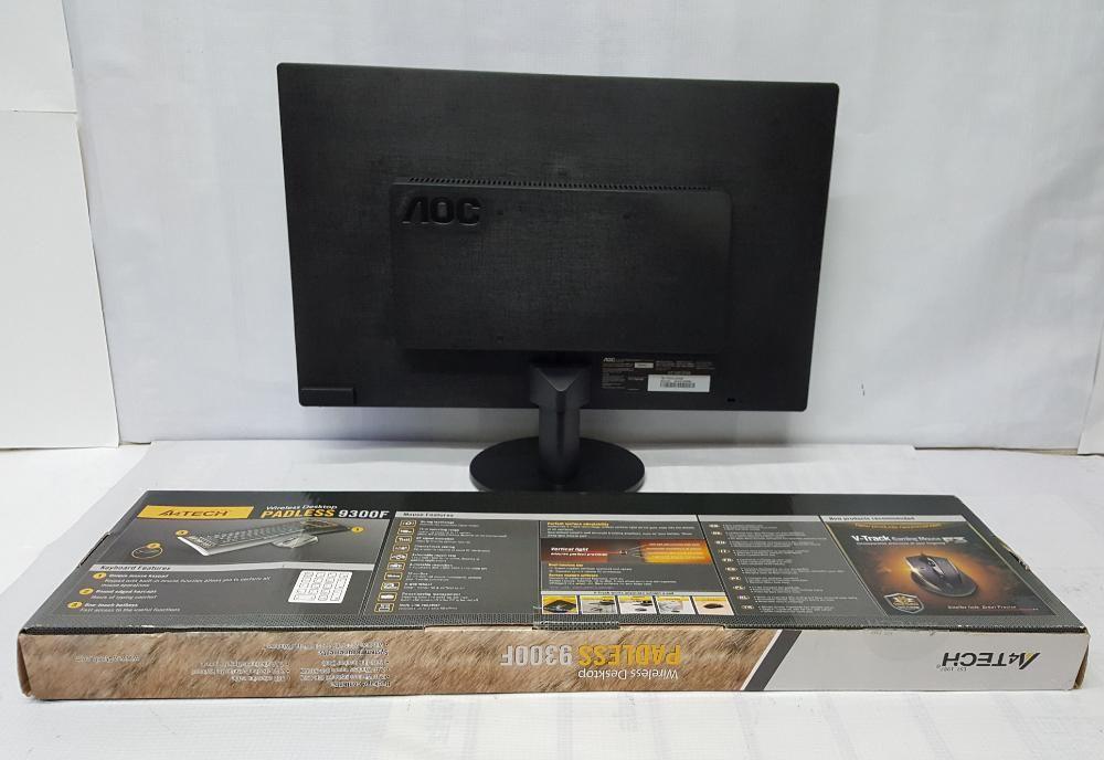 Aoc E970swnl 18 5 Inch Led Monitor With A4tech 9300f Usb Keyboard Tv And Home Appliances Tv