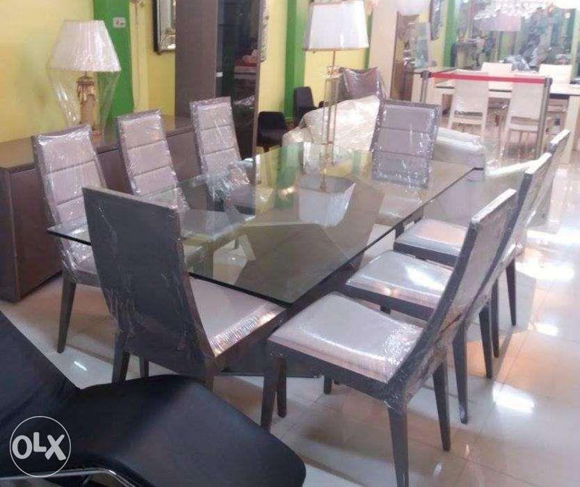 Glass Table Dining Conference, Glass Dining Room Table Chairs Philippines