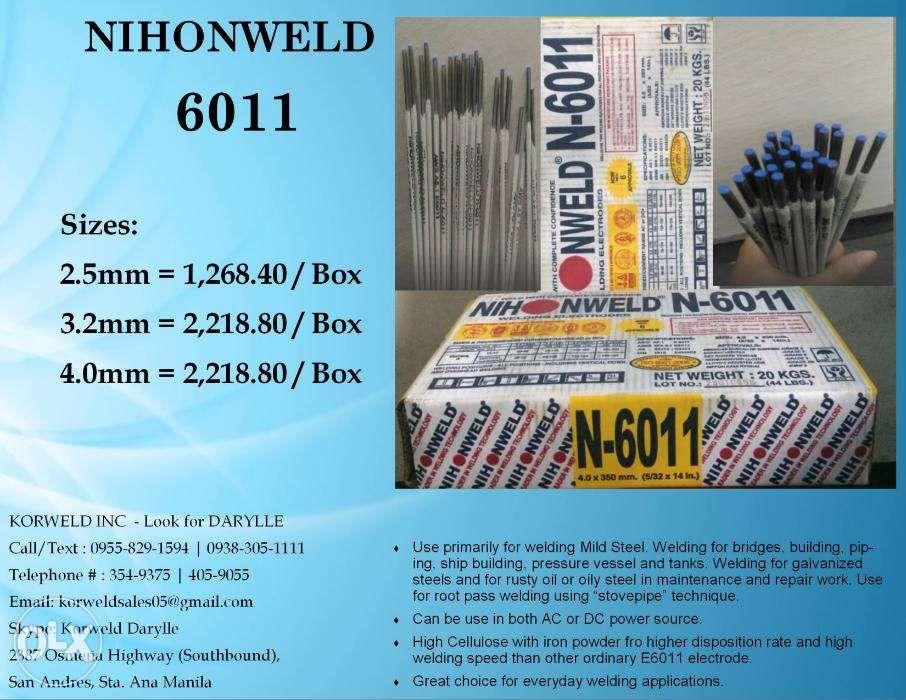 Welding Rod 6011 6013 7018 Stainless and Aluminum, Construction 6011 Welding Rod Stainless Steel