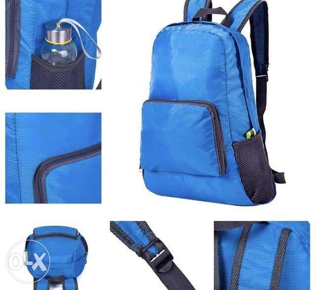 Foldable Travel Backpack Bag (Category: Backpacks) located in Manila. Submitted by magicgerry (Listing ID 238905672, Image 3). Description: Foldable Travel Backpack (P288.00) Highlights: > Foldable Travel Backpack > Available in black, blue, green, and hot pink > Comprised of multiple pockets > Includes adjustable shoulder straps > Waterproof > Lightweight; easy to carry > Made of high quality polyester > Product Specifications: - Size (L x W x H