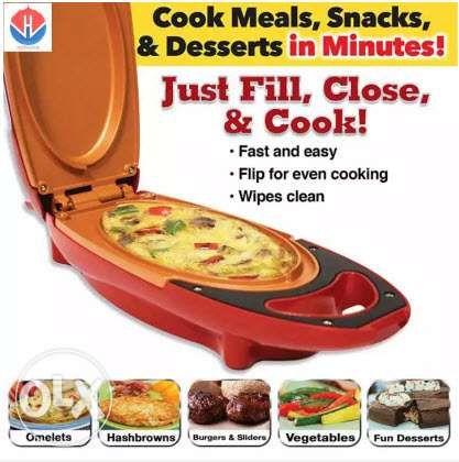 5 Minute Chef Electric Meal Maker Electric Cooker (Category: Bakeware) located in Manila. Submitted by magicgerry (Listing ID 238912785, Image 2). Description: Red Copper 5 Minute Chef Electric Meal Maker Electric Cooker (P1,099.00) > Copper infused ceramic cookware with high durability. > Double-coated, nonstick, scratch-resistant surface. > Safe, non-toxic coating, no worry about your health. > Cooks food evenly on the top and bottom. > Thanks 