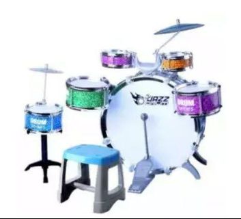 Toy Rock Drums Musical Instruments drum set with chair toy set
