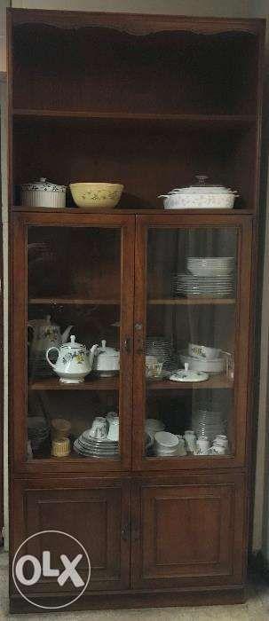 Display cabinet 7foot tall aparador platera 2 pieces available