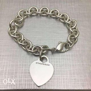Authentic Tiffany and Co sterling silver heart tag bracelet