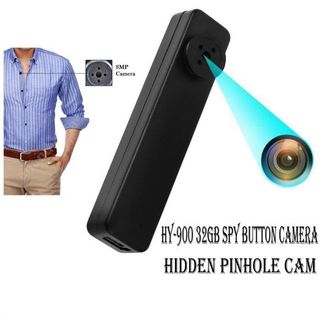 HY 900 Spycam Button 32gb pinhole hidden camera