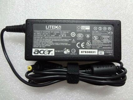 laptop charger acer 19 volts 3.42a yellow pin