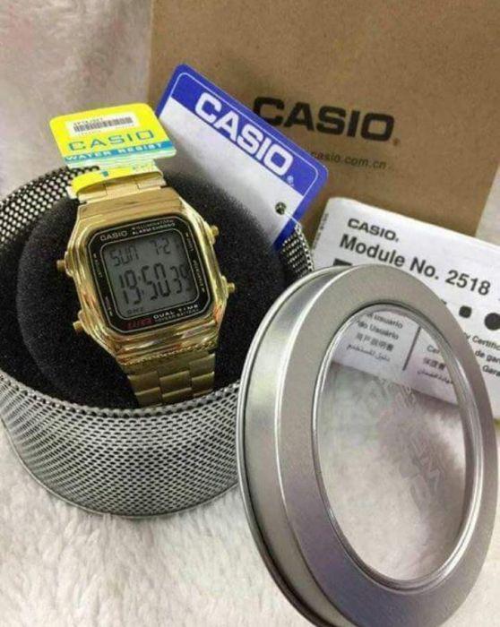 Casio 179 Digital Wristwatch Gold Steel Authentic Vintage Wristwatch ...