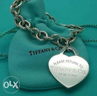 Authentic tiffany and co xl heart tag bracelet