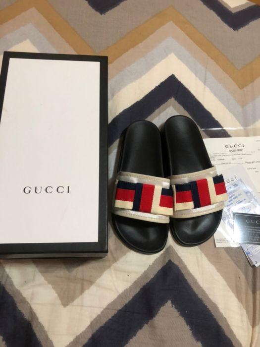 Gucci bow slides, Men's Fashion, Footwear, Slippers & Slides on Carousell
