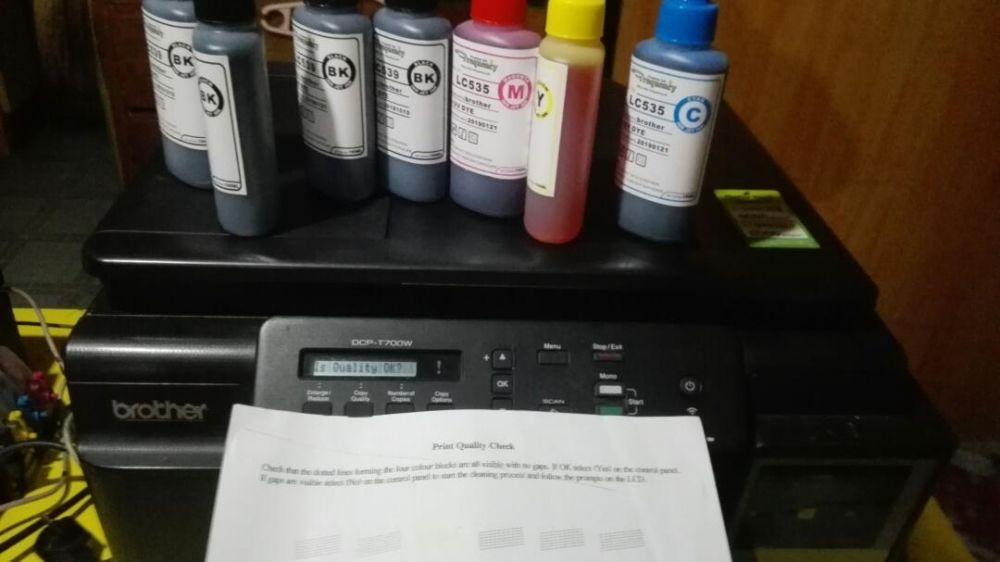 Fs Brother Dcp T700w And Dcp J100 With Free Frequency Ink Electronics Printers Scanners On Carousell