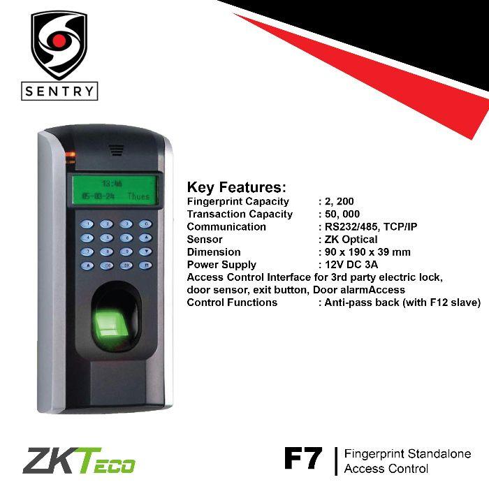 ZKTeco F7 Door Access Control Biometric Fingerprint Device, Furniture