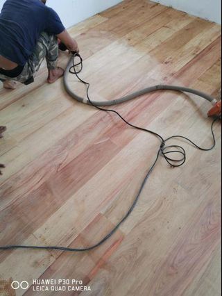 Installation of narra planks parquet and other hardwood