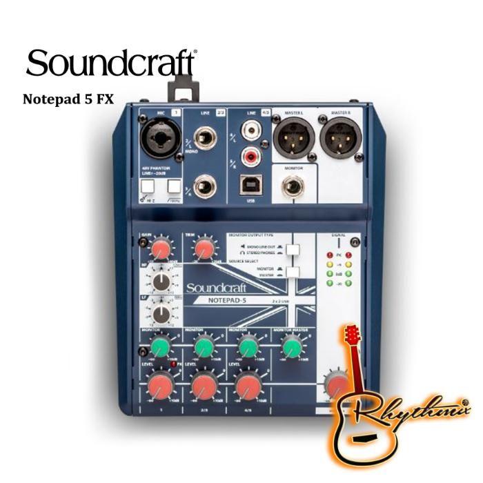 Soundcraft Scr Notepad 5ch Desktop Mixer With Usb Audio Other Audio Equipment On Carousell