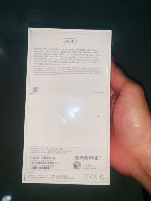 Brand New Sealed iPhone X (Category: iPhone 6 Series) located in Makati City. Submitted by macniel (Listing ID 239023690, Image 2). Description: iPhone X, Space Gray, 64GB, FU.