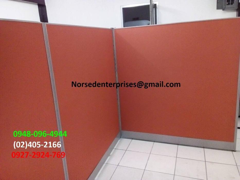 Standard Office Partition Laminated Table with Office Chair, Furniture