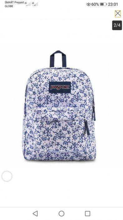 white field floral jansport backpack