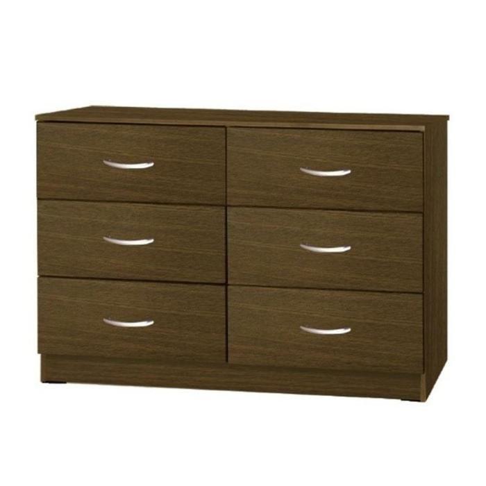 Six Drawer Chest Particle Board Laminated 14 Inches Metal Drawer