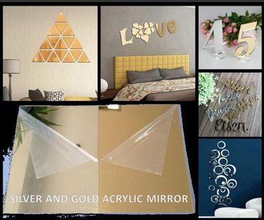 Silver and gold Mirror acrylic