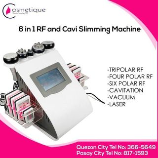 6 in 1 rf and cavi machine with laser pads slimming facial machine