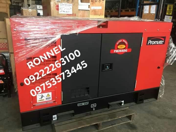 PROMATE PM26SDG Soundproof Diesel Generator (Category: Construction Tools & Equipment) located in Valenzuela. Submitted by ronnelpowertools (Listing ID 239114408, Image 2). Description: ( k5 ) Price - 365k DR PROMATE PM26SDG Soundproof Diesel Generator Why choose PROMATE? - The best AFTERSALE Support Nationwide! - Trusted by Government and Private Corporations (Hospitals, Hotels, Convenience Stores, Storage House, Office, Commercial Buildings, Ho