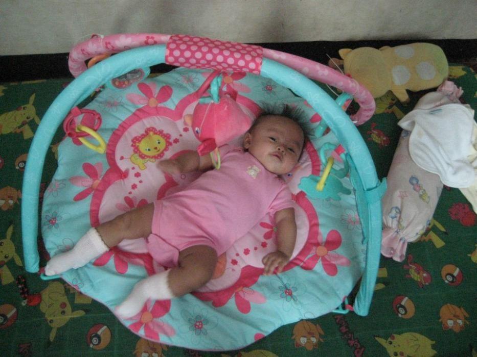 Baby Play Mat With Hanging Toys On Carousell