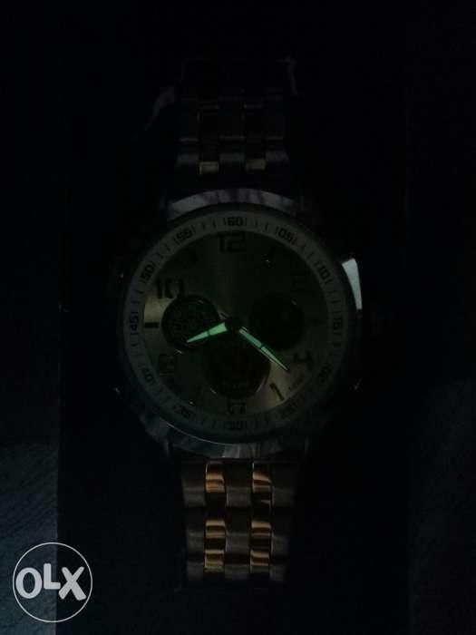 wrist watch AVON dual analog digital LED time (Category: Women's Watches) located in Makati City. Submitted by spriteblue (Listing ID 239172195, Image 2). Description: selling original authentic avon wrist watch almost new naka plastic pa front glass po Dual time analog and digital Glow in dark watch hour hands with LED light as well that lights up for night with a button steel material big size for boyz muntinlupa alabang meetup shipment LBC fee