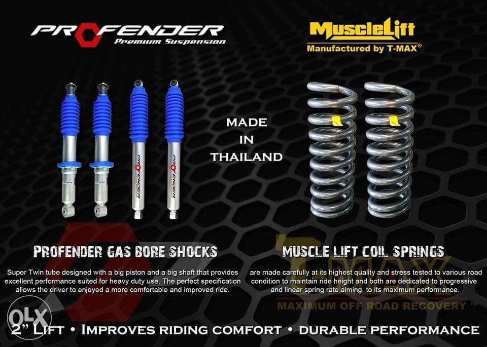 Profender Shock absorber Musclelift Coil Spring 2 inch lift Fortuner