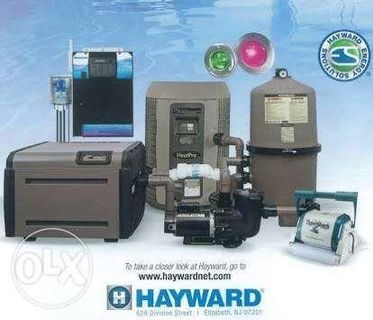 Hayward Swimming pool jacuzzi equipment pumps filters fittings chlorinator light