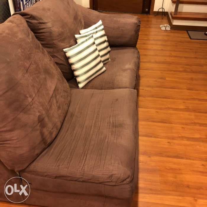 Sofa bed lazy boy (Category: Bed Frames & Mattresses) located in Manila. Submitted by jacob.so (Listing ID 239186736, Image 2). Description: Sofa bed Pull out bed Folding Lazy boy Brown color 76 inches width by 40 length of Sofa 93 inches long when the bed is open Mattres size is 52 width by 68 inches length Uratex foam new Very comfortable Very soft cushion Very Good condition Durable High quality from U.S. Very useful anywhere in the house Must